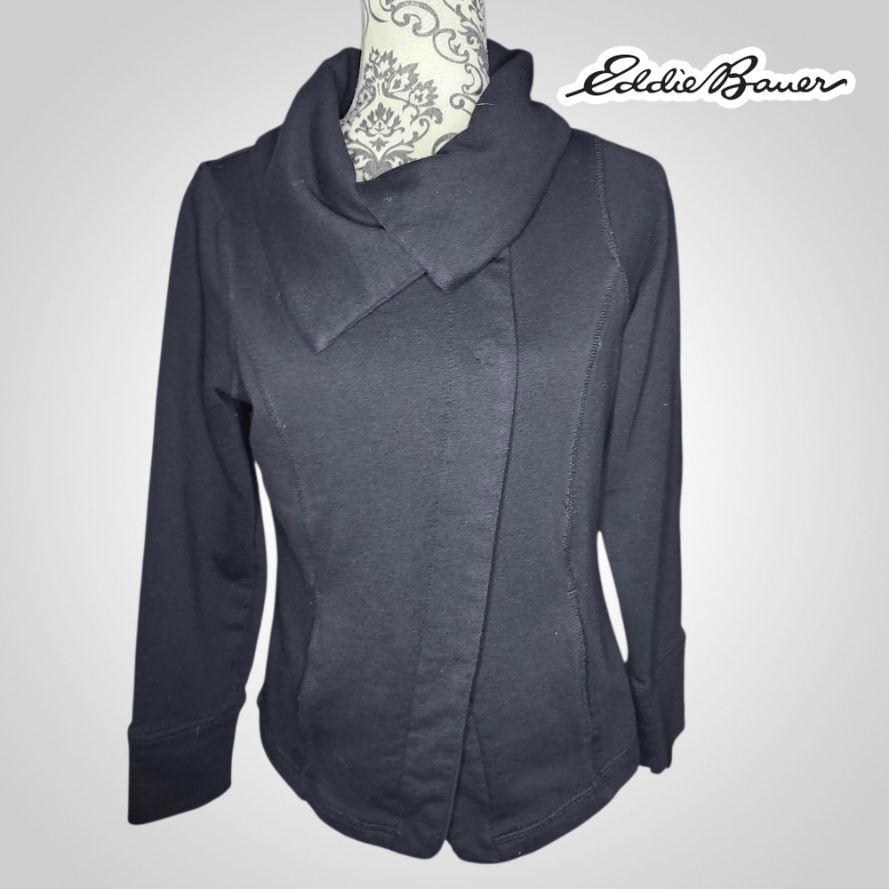EDDIE BAUER Black Cowl Sweater - Medium